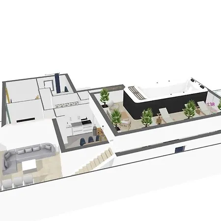 شقة Skyline Rooftop Swim